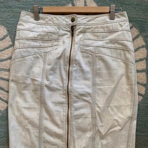 Anthropologie Pilcro and the Letterpress Acid Wash Zip Denim Pencil Skirt Sz 10